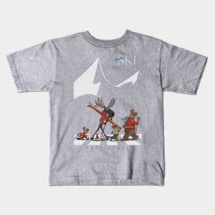 SKI MOOSE AND FRIENDS Kids T-Shirt